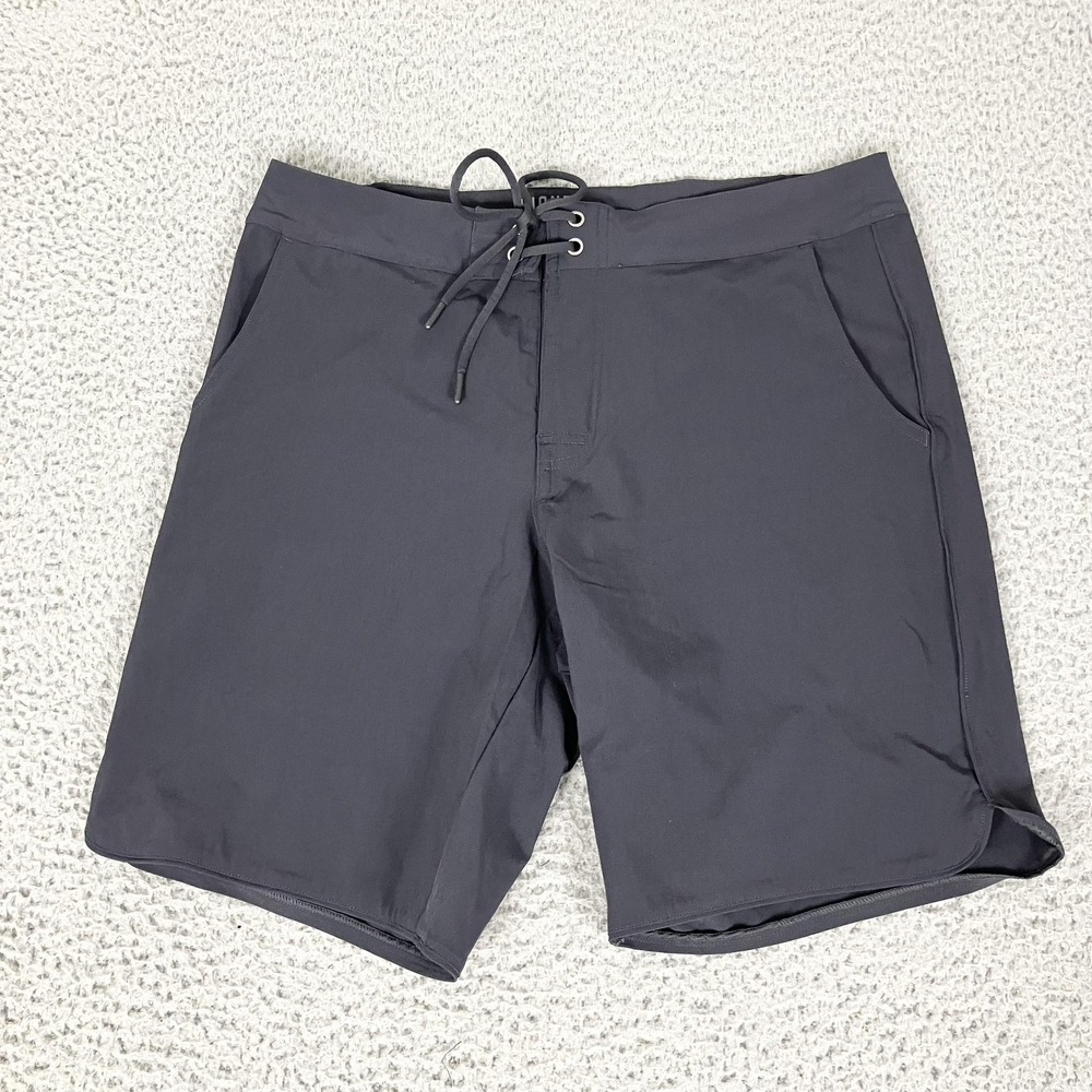 Rhone Board Shorts Mens 32 Gray Quick Dry Stretch Microfiber Swim Trunks